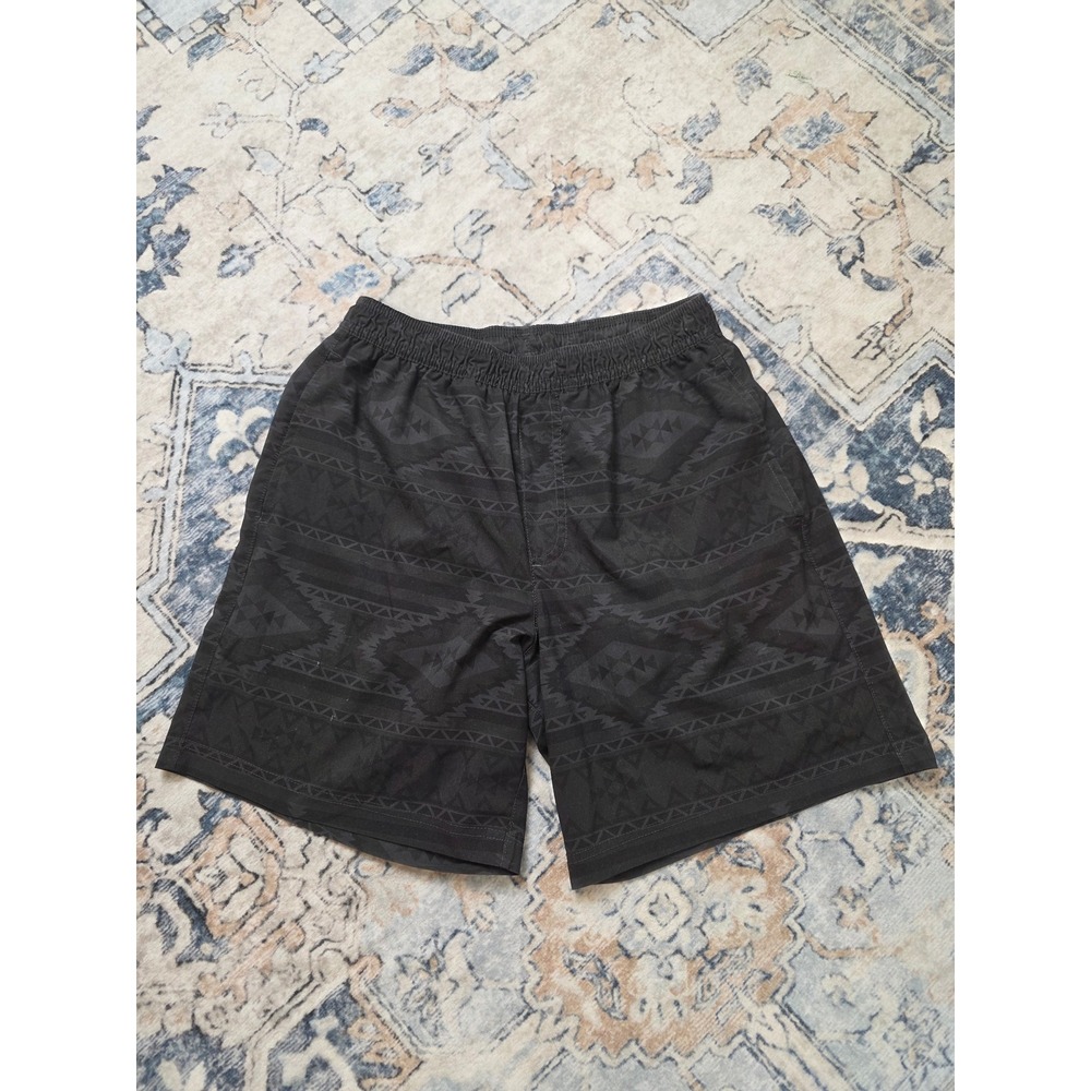 Chubbies Small Black Grey Aztec 7" Inseam Lined Pockets Classic Swim Trunks